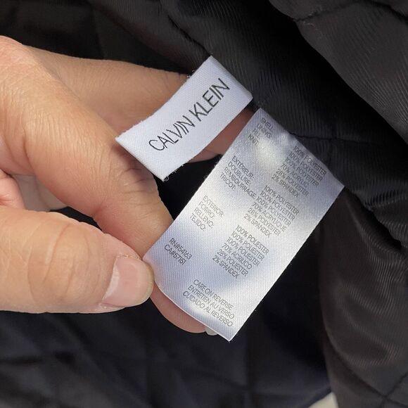 Calvin Klein Navy Blue Zip Up Jacket Men XL Classic Long Sleeve High Mock Neck - Picture 11 of 14